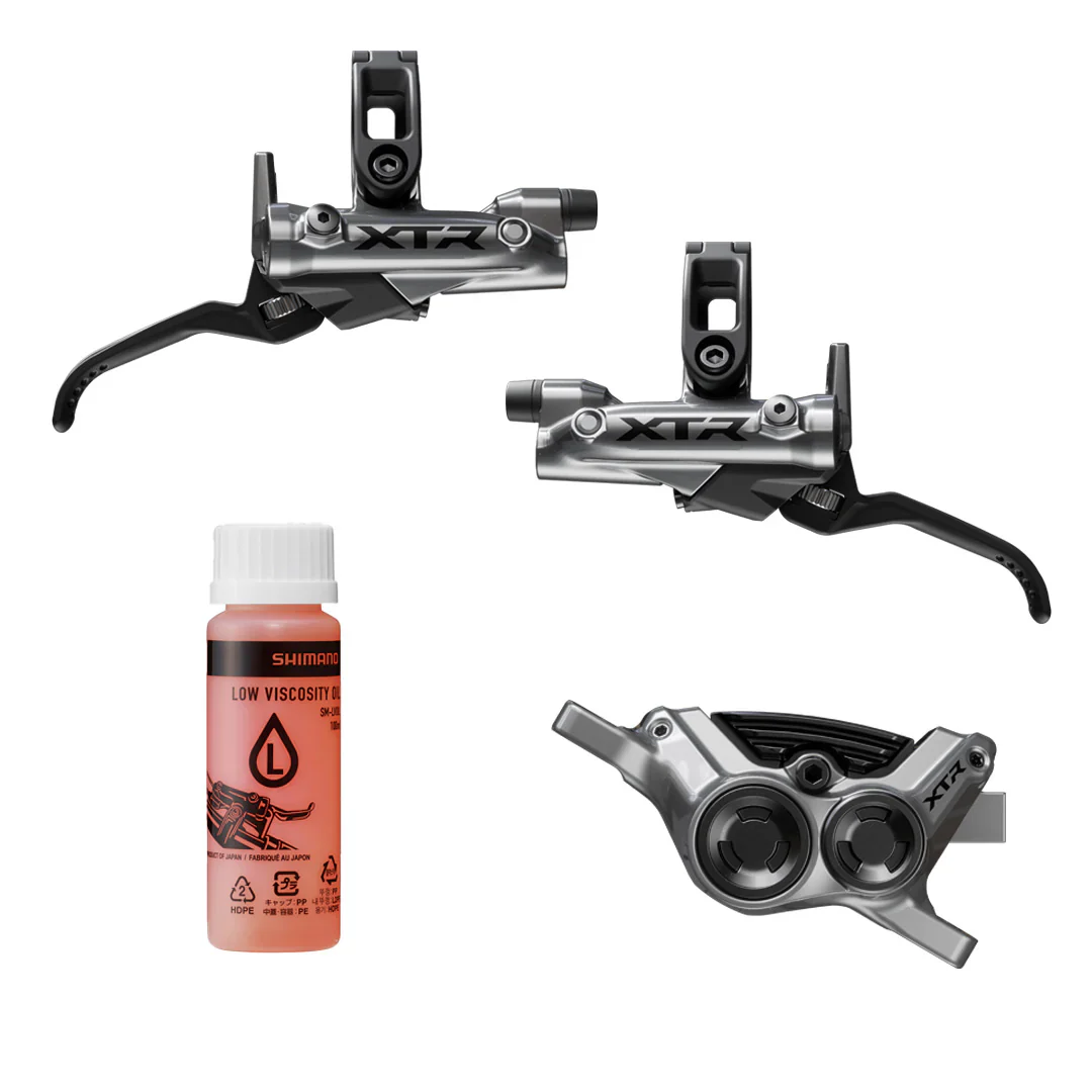 SHIMANO BR-M9220 Brake Upgrade Kit XTR Race BL-M9200 R&L / F&R 2-Piston w/ Low Viscosity Oil